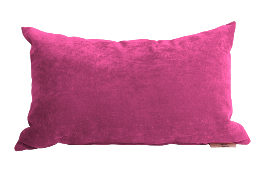 Cojín decorativo Lumbar Fucsia Tornasol con funda desmontable y suave relleno de fibra microgel 100% poliéster, medidas 30 cm x 50 cm